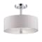 Designers Fountain 13in Cordova 3-Light Chrome Interior Incandescent Ceiling Light Semi Flush Mount 84511-CH - alternate 1